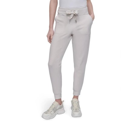 анцуг,дамски,панталони,dkny,2,tone,dc,cuff,joggers,sand,(grey)