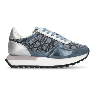 маратонки,дамски,маратонки,liu·jo,evelyn,915,trainers,laminated,monogram,j,denim,silver,(blue)