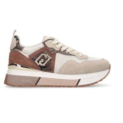 маратонки,дамски,маратонки,liu·jo,liu,jo,maxi,wonder,01,trainers,cow,suede,mesh,print,rope,chocolate,(beige)