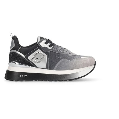 маратонки,дамски,маратонки,liu·jo,liu,jo,maxi,wonder,01,trainers,satin,strass,black,white,(grey)