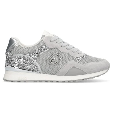 маратонки,дамски,маратонки,liu·jo,liu,jo,maxi,wonder,low,02,trainers,glitter,mesh,cow,sue,loft,silver,(grey)