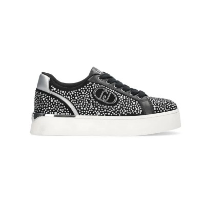 маратонки,дамски,маратонки,liu·jo,pretty,06,trainers,cow,suede,metallic,black,silver,(black)