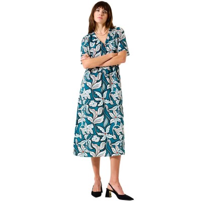 рокля,дамски,поли,и,рокли,garcia,g50280,short,sleeve,long,dress,blue,lagoon