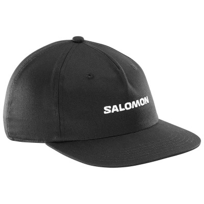 шапка,всички,шапки,salomon,logo,flat,cap,deep,black,(black)