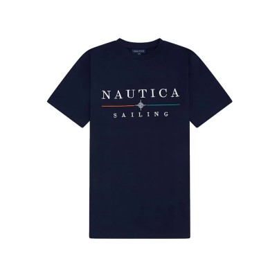 тениска,мъжки,тениски,nautica,n1k01284,short,sleeve,t,shirt,navy,(blue)