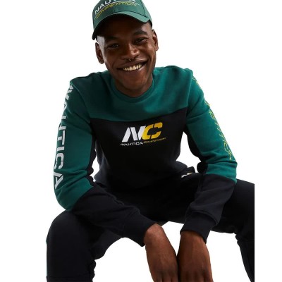 блуза,мъжки,пуловери,nautica,n7g00773,sweatshirt,green,(black)