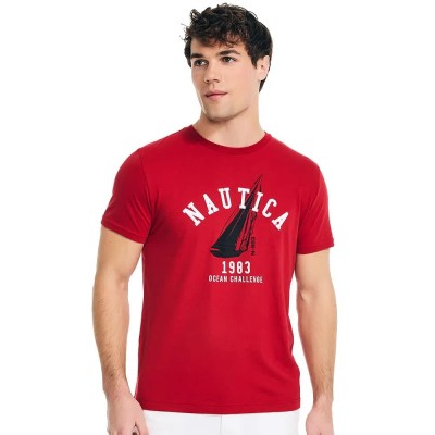 тениска,мъжки,тениски,nautica,vr3504,short,sleeve,t,shirt,red