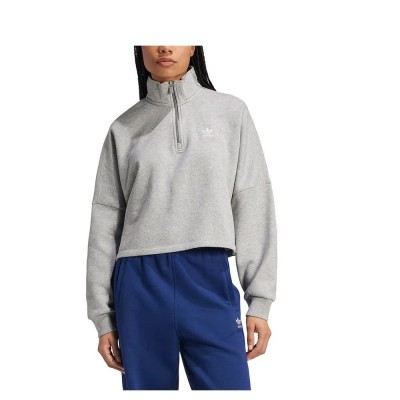 поларена,блуза,дамски,блузи,adidas,originals,essentials,fleece,half,zip,sweatshirt,grey,(medium,grey,heather)