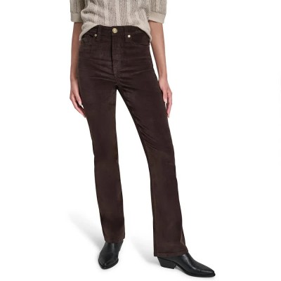 дънки,дамски,панталони,dkny,bootcut,high,waist,jeans,espresso,brown