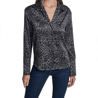 дамски,блузи,дамски,ризи,dkny,dw3500112,blouse,disguise,black,black,(grey)