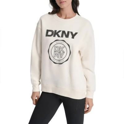 блуза,дамски,блузи,dkny,dw5800035,sweatshirt,enog,bk,sliver,beige,(beige)