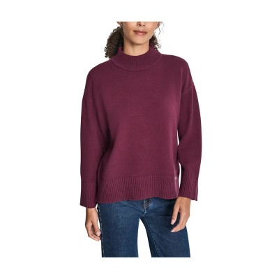 блуза,дамски,пуловери,дамски,плетени,дрехи,dkny,dw7000583,sweater,purple,(syrah,red)