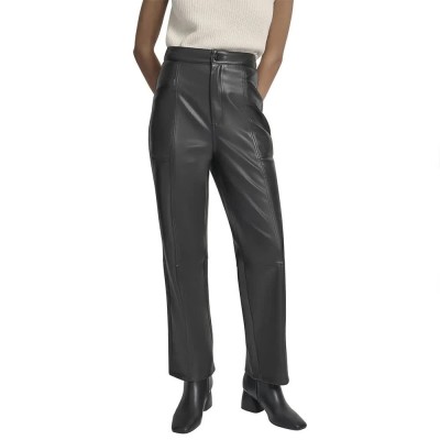 панталони,дамски,панталони,dkny,faux,leather,pants,black,black,(black)