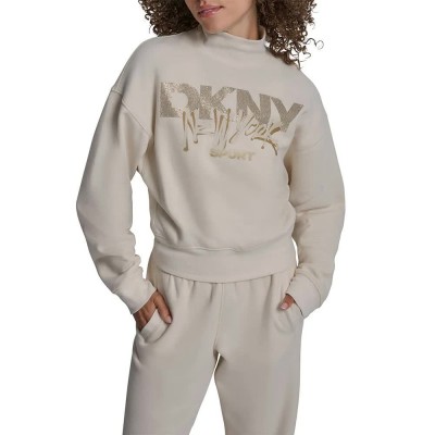 блуза,дамски,блузи,dkny,graffity,ny,sweatshirt,beige,(eggng,lt,gold,beige)