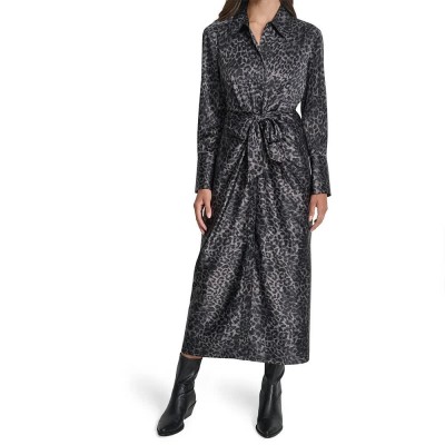 рокля,дамски,поли,и,рокли,dkny,print,satin,long,dress,disguise,black,black,(grey)