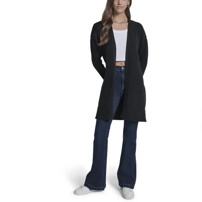 блуза,дамски,пуловери,дамски,плетени,дрехи,dkny,relaxed,sweater,black,(black,black,black)