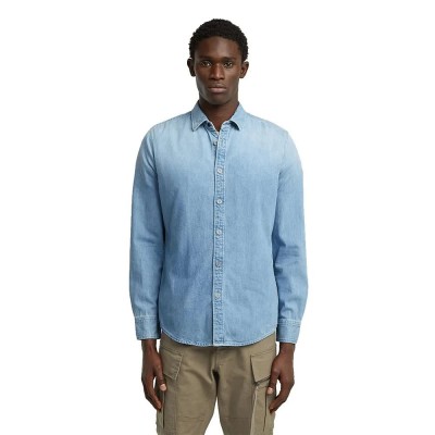 риза,с,дълъг,ръкав,мъжки,ризи,g,star,clean,slim,fit,long,sleeve,shirt,faded,thames,(blue)