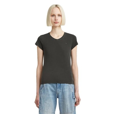 тениска,дамски,тениски,g,star,overdyed,eyben,slim,2.0,short,sleeve,v,neck,t,shirt,grey,(asfalt,gd)