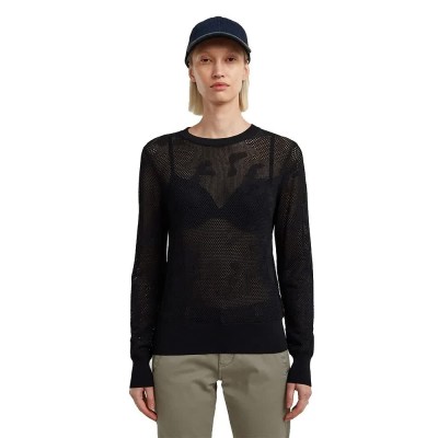 блуза,дамски,пуловери,дамски,плетени,дрехи,g,star,pointelle,sweater,dark,black,(black)