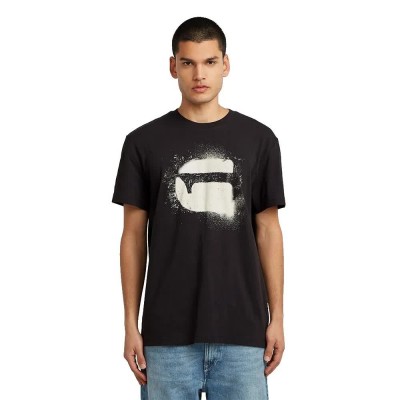 тениска,мъжки,тениски,g,star,spray,g,logo,short,sleeve,t,shirt,black,(dark,black)
