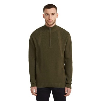 блуза,мъжки,пуловери,g,star,structure,half,zip,sweater,dark,olive,(green)