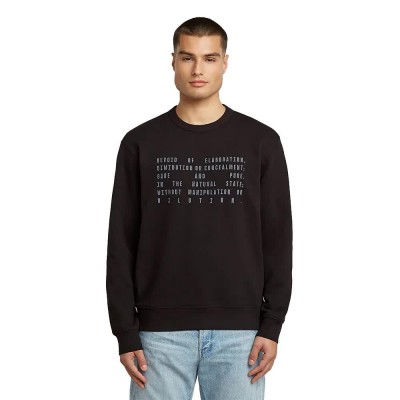 блуза,мъжки,пуловери,g,star,text,graphic,sweatshirt,dark,black,(black)