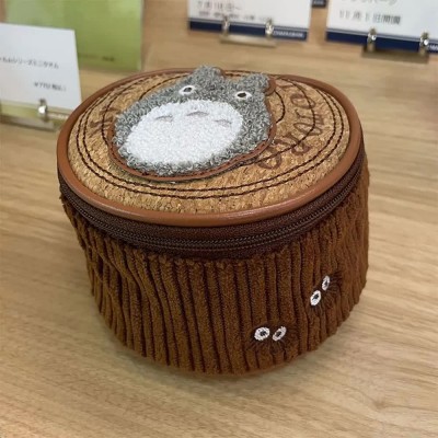 портфейли,и,портмонета,marushin,my,neighbor,totoro,kurosuke,round,log,coin,purse,pouch,brown,(multicolor)