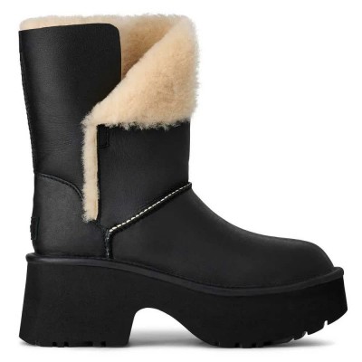 обувки,дамски,боти,ugg,new,heights,cuff,leather,boots,black,(black)