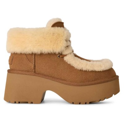 обувки,дамски,боти,ugg,new,heights,lace,up,boots,brown,(chestnut)