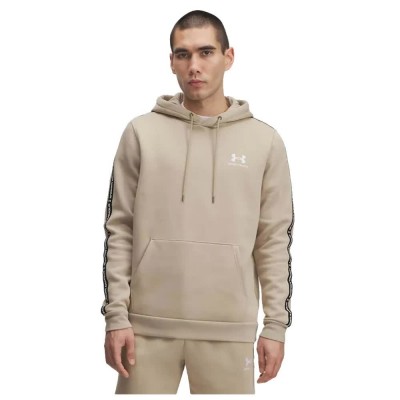 суичър,мъжки,пуловери,under,armour,icon,fleece,taping,hoodie,beige,(brown,white)