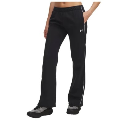 панталони,дамски,панталони,under,armour,rival,fleece,piped,pants,black,white,(black)