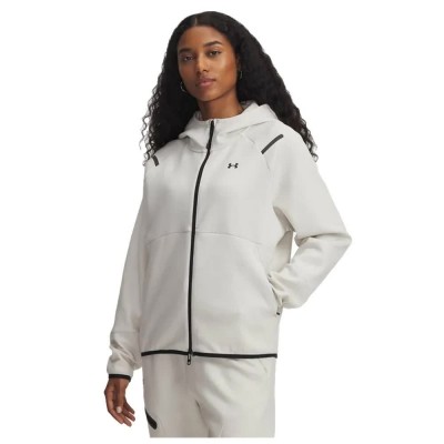 поларена,блуза,дамски,блузи,under,armour,unstoppable,fleece,full,zip,sweatshirt,white,black,(white)
