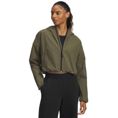 суичър,дамски,блузи,under,armour,unstoppable,woven,rstop,hoodie,green,black,(green)