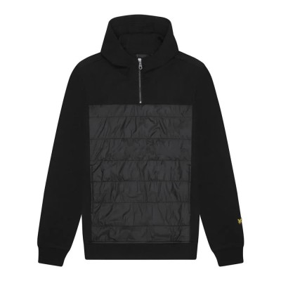суичър,мъжки,пуловери,lyle,&,scott,hybrid,panelled,hoodie,black