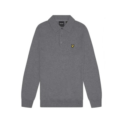 дамски,блузи,с,яка,мъжки,блузи,с,яка,lyle,&,scott,kn2113vc,long,sleeve,polo,grey,(mid,grey,marl)