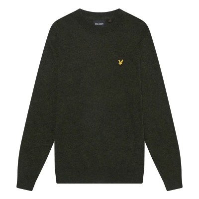 блуза,мъжки,пуловери,lyle,&,scott,kn2114v,sweater,green,(dark,green,marl)