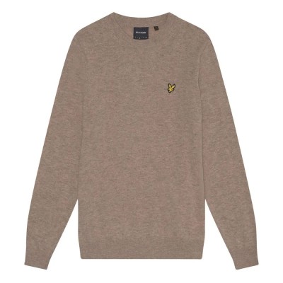 блуза,мъжки,пуловери,lyle,&,scott,kn2114v,sweater,heritage,taupe,marl,(brown)