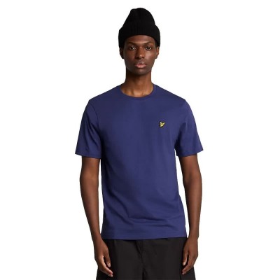тениска,мъжки,тениски,lyle,&,scott,plain,short,sleeve,t,shirt,deep,indigo,(blue)