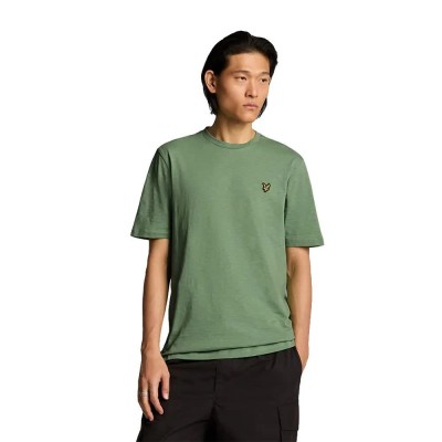 тениска,мъжки,тениски,lyle,&,scott,slub,short,sleeve,t,shirt,green,(smoke,green)