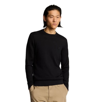блуза,мъжки,пуловери,lyle,&,scott,tonal,superfine,sweater,jet,black,(black)