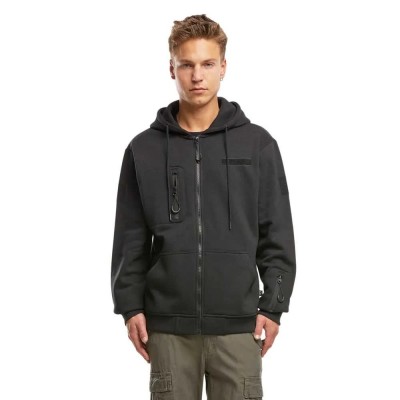 блуза,мъжки,пуловери,brandit,tactical,full,zip,sweatshirt,black