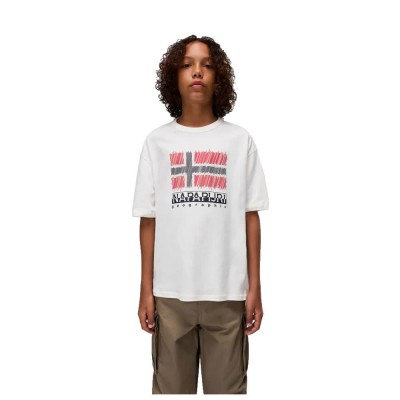 тениска,детски,тениски,napapijri,adige,short,sleeve,t,shirt,white,(print)