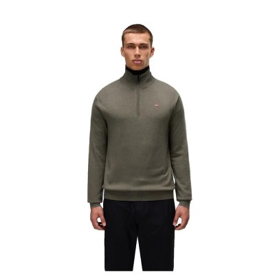 блуза,мъжки,пуловери,napapijri,damavand,4,half,zip,sweater,green,(tea,leaf)