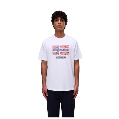 тениска,мъжки,тениски,napapijri,drapeau,short,sleeve,t,shirt,white,(bright,white)