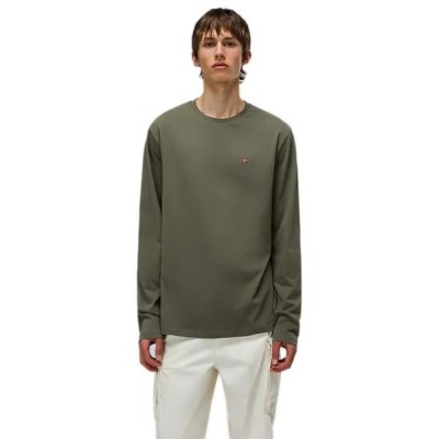 тениска,мъжки,тениски,napapijri,salis,1,long,sleeve,t,shirt,green,(tea,leaf)
