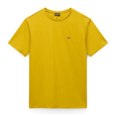 тениска,мъжки,тениски,napapijri,salis,summmer,short,sleeve,t,shirt,gold,flake,(yellow)