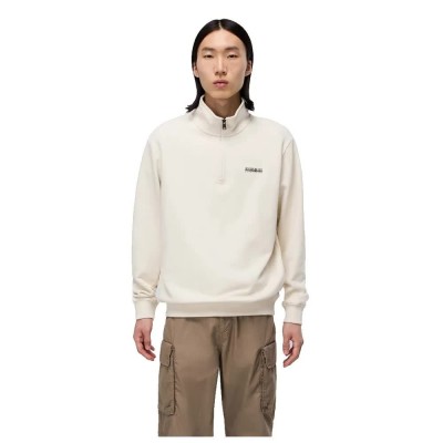 блуза,мъжки,пуловери,napapijri,small,box,half,zip,sweatshirt,beige,dimity