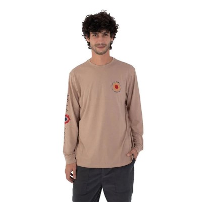тениска,мъжки,тениски,hurley,eagles,high,long,sleeve,t,shirt,bristlecone,heather,(brown)