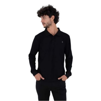 мъжки,блузи,с,яка,hurley,icon,long,sleeve,polo,black