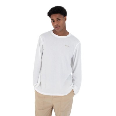 тениска,мъжки,тениски,hurley,islander,thermal,long,sleeve,t,shirt,white,(barley,bone)